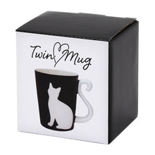 画像をギャラリービューアに読み込む, ねこのマグカップ (ブラック)
