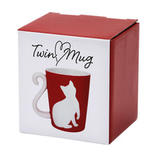 画像をギャラリービューアに読み込む, ねこのマグカップ (レッド)
